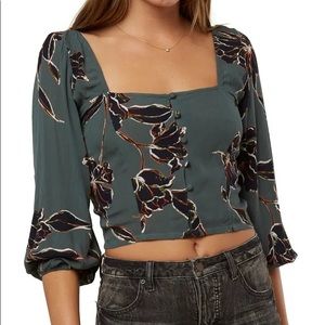 NWT Floral Crop Top